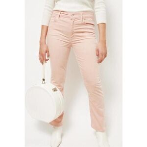 Mother The Insider Ankle Velvet Pants Size 27 Lipstick & Other Stories Pink EUC